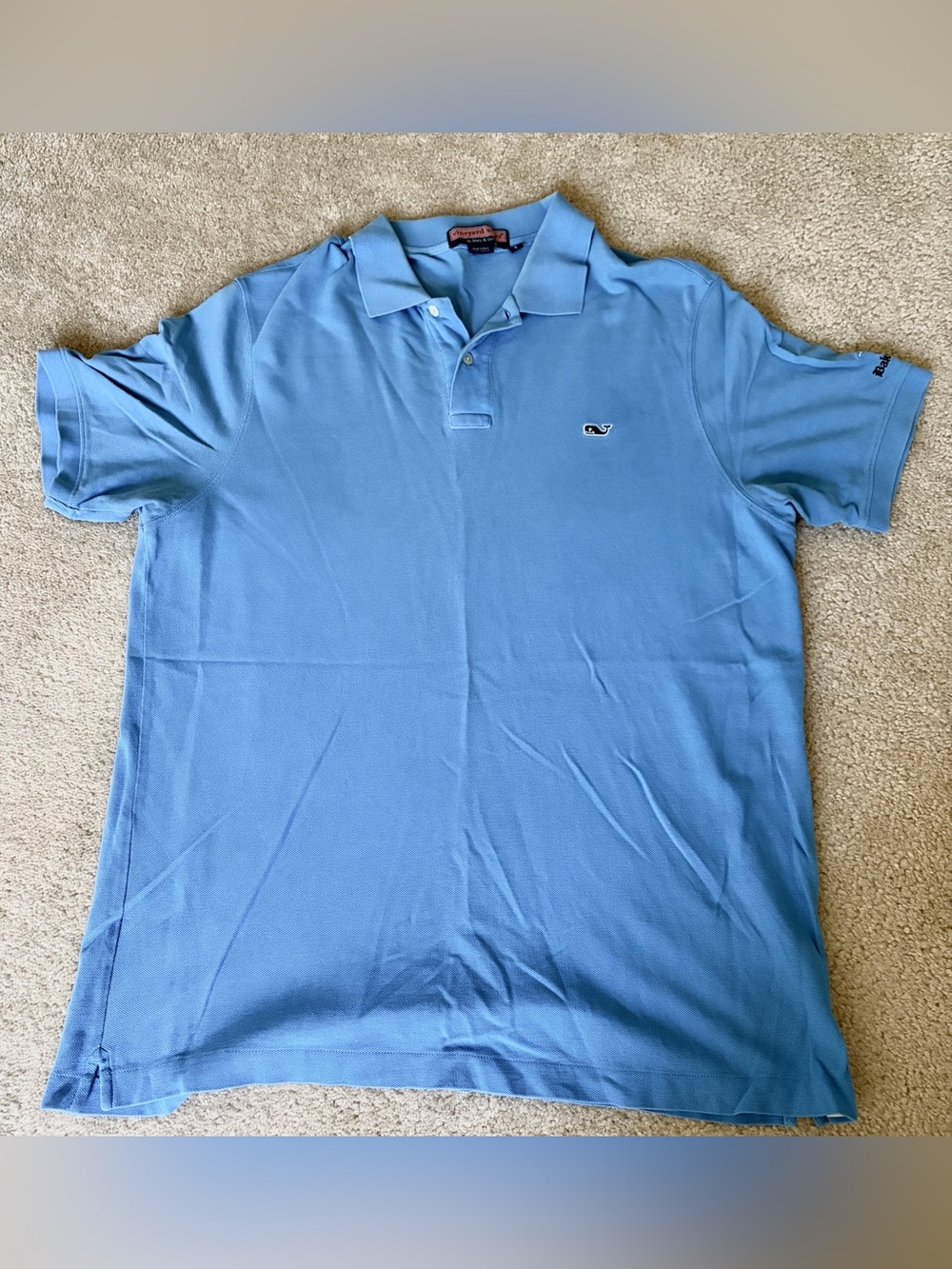 Vineyard Vines Men’s Sky Blue Whale Logo Polo